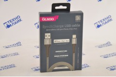 Кабель MFI STRONG USB - Lightning, 1.2м, серый, нейлоновая оплётка, усиленные штекеры, OLMIO