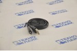 Кабель USB - microUSB, 1м, 2.1A, черный, плоский, OLMIO
