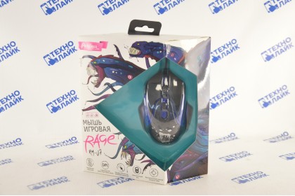 Мышь игровая проводная Rage RM-07 6кн, 800-2400DPI, 5000000 pressing switches, 1.3м, USB, Partner