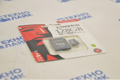 Флеш карта microSD 128GB Kingston microSDXC Class 10 UHS-I U1 Canvas Select (SD адаптер) 80MB/s