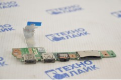 Плата USB, аудио, картридера ноутбука Asus X502CA, 69N0P1B10B02-01