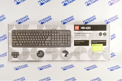 Проводная клавиатура Defender HB-420 RU, полноразмерная, 3 клавиши управления питанием, чёрный, USB