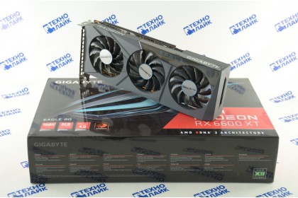 Видеокарта GIGABYTE Radeon RX 6600 XT EAGLE 8Gb Graphics Card, WINDFORCE 3X Cooling System 128 bit