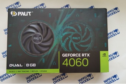 Видеокарта Palit Dual GeForce RTX 4060 8Gb GDDR6 128 Bit