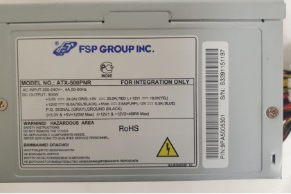 Блок питания FSP ATX-500PNR 500w б/у