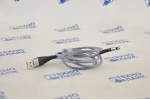 Кабель SOLID, USB - lightning, 1.2мб 2.1A, усиленный, цвет титановый, OLMIO
